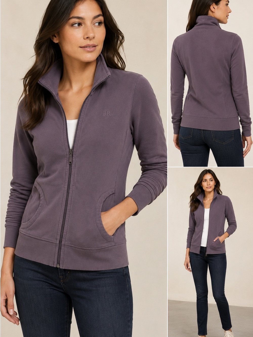 Banana Republic Lavender Zip-Up Funnel neck Jacket size: XS